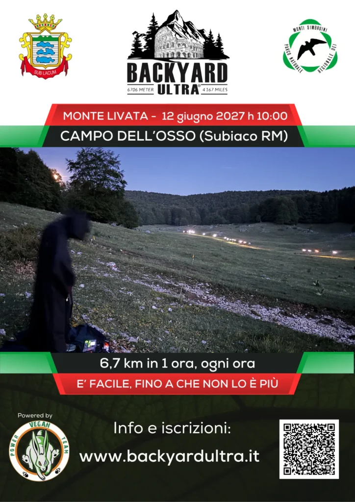 BackYard Ultra Livata 2027 – Iscrizioni aperte!