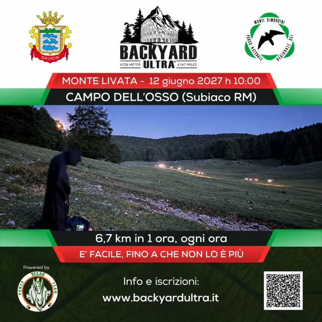 BackYard Ultra Livata 2027 – Iscrizioni aperte!