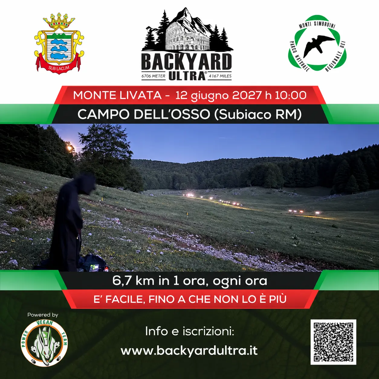 BackYard Ultra Livata 2027 – Iscrizioni aperte!